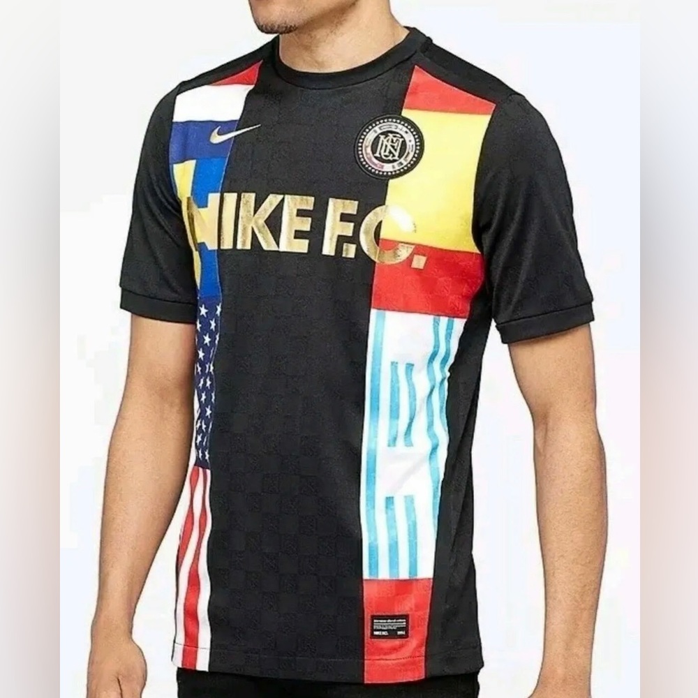 Nike FC World Cup Muti Flags Training Soccer Jersey Sz XL NEW 886872 011 BNWT